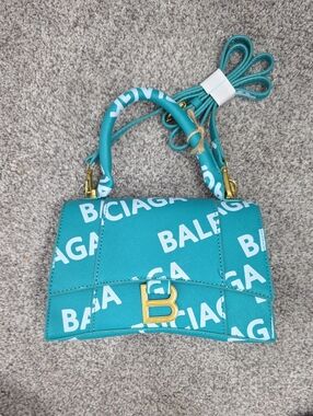 B Teal Mini Top-Handle BB Bag 9x6 Inches New